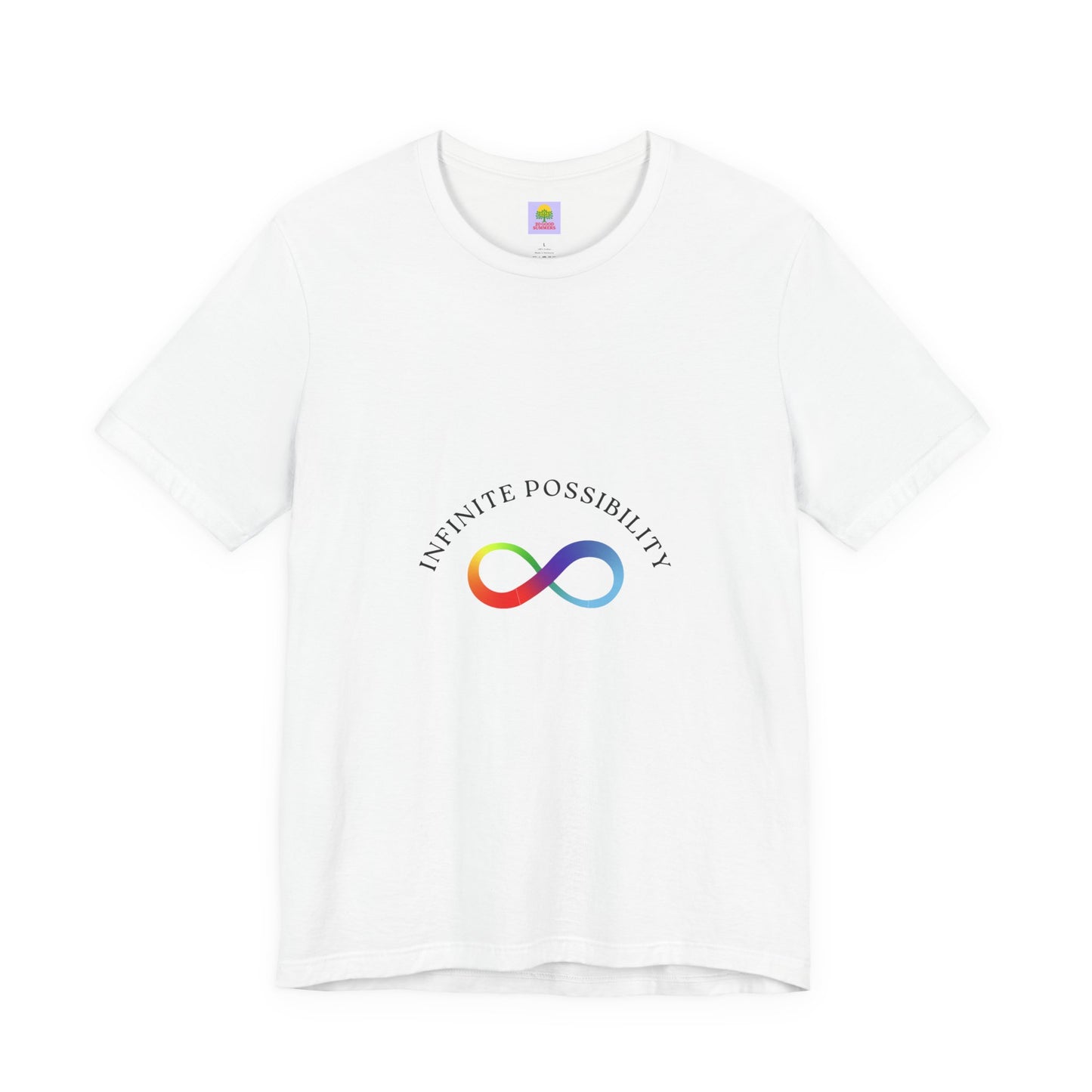 Colorful Infinite Possibility Tee, LGBTQ Pride Shirt, Inspirational Gift, Gender-Neutral Top, Positive Affirmation T-Shirt